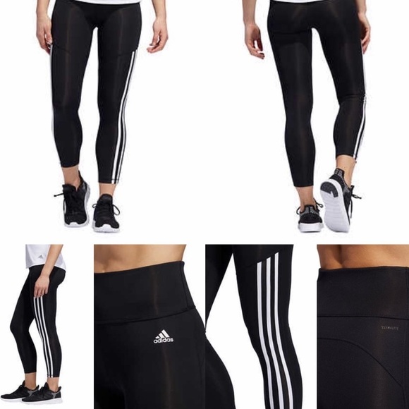adidas Pants - NWT - Adidas White 3-Stripes 7/8 Tight Leggings